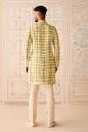 Shop_Shyam Narayan Prasad_Ivory Chanderi , Satin Embroidery Kurta Set _at_Aza_Fashions