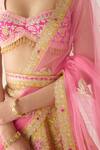 Buy_Shyam Narayan Prasad_Yellow Silk, Organza Applique, Gota Patti, Embroidery Freesia Lehenga Set _Online_at_Aza_Fashions