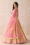 Shop_Shyam Narayan Prasad_Yellow Silk, Organza Applique, Gota Patti, Embroidery Freesia Lehenga Set _at_Aza_Fashions