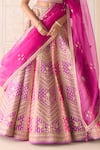 Shyam Narayan Prasad_Purple Silk, Organza Embroidery Sweetheart Neck Zari Dori Lehenga Set _Online_at_Aza_Fashions
