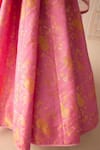 Shop_Shyam Narayan Prasad_Coral Brocade, Organza Embroidery, Zari Sweetheart Pink Zardozi Lehenga Set _Online_at_Aza_Fashions