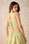 Buy_Shyam Narayan Prasad_Green Silk, Organza Sequins, Embroidery, Gota Butterfly Applique Lehenga Set _Online_at_Aza_Fashions