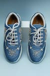 Buy_Sole Mates by Palak_Blue Designer Denim Sneakers  _at_Aza_Fashions