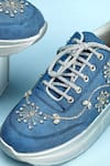 Buy_Sole Mates by Palak_Blue Designer Denim Sneakers  