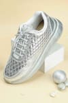 Buy_Sole Mates by Palak_Silver Moonlit Sneakers _Online_at_Aza_Fashions