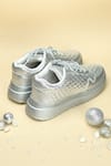 Shop_Sole Mates by Palak_Silver Moonlit Sneakers _at_Aza_Fashions