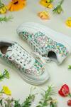 Shop_Sole Mates By Palak_White Floral Printed Sneakers _at_Aza_Fashions