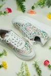 Shop_Sole Mates By Palak_White Floral Printed Sneakers 