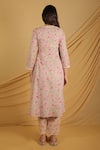 Shop_Grass & Sunshine_Beige Cotton Collared Spring Meadow Kurta And Pant Set _at_Aza_Fashions