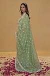 Rachit Khanna_Green Cotton, Lace, Embroidery V-neck Sage Kurta Set _Online_at_Aza_Fashions