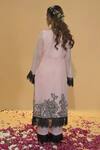 Shop_Rachit Khanna_Blush Cotton, Organza Lace Round Neck Pink Kurta Set _at_Aza_Fashions