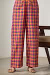 MAISOLOS_Multi Color Cotton Embroidery Round Neck Multi-colour Pant Set _at_Aza_Fashions