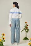 Shop_Maisolos_Ivory Poplin Collared Striped Designer Jacket _at_Aza_Fashions