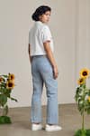 Buy_MAISOLOS_Ivory Poplin Embroidery Collared Floral Cropped Shirt _Online_at_Aza_Fashions