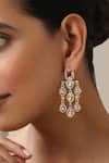Buy_SWABHIMANN_Red Stones Polki Dangler Earrings _Online_at_Aza_Fashions