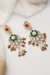 Shop_SWABHIMANN_Multi Color Multicolour Polki Dangler Earrings _Online_at_Aza_Fashions