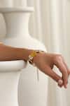 Shop_SWABHIMANN_Multi Color Stones, Pearls Multicolour Zirconia Bracelet _Online_at_Aza_Fashions