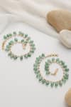 Shop_SWABHIMANN_Green Beads Mint Anklets _at_Aza_Fashions