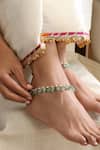 Buy_SWABHIMANN_Green Beads Mint Anklets _Online_at_Aza_Fashions