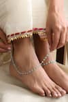 Buy_SWABHIMANN_Blue Beads Anklets _Online_at_Aza_Fashions
