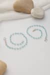 Shop_SWABHIMANN_Blue Beads Anklets _at_Aza_Fashions