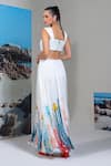 Shop_Nautanky_White Chiffon Scoop Neck Floral Print Maxi Dress _at_Aza_Fashions