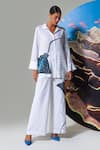 Buy_Nautanky_White Cotton, Linen Collared Printed Pant Set _at_Aza_Fashions