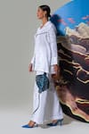 Shop_Nautanky_White Cotton, Linen Collared Printed Pant Set _Online_at_Aza_Fashions