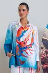 Buy_Nautanky_Blue Cotton, Linen Collared Beach Side Blush Shirt And Pant Set _Online_at_Aza_Fashions