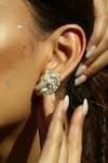 Buy_MAALICIOUS JEWELRY_Silver Plated Huli Tiger Stud Earrings _at_Aza_Fashions