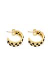 MAALICIOUS JEWELRY_Black Dalmation Hoops _Online_at_Aza_Fashions