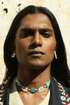 MAALICIOUS JEWELRY_Blue Evil Eye Choker Necklace _at_Aza_Fashions