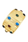 Shop_MAALICIOUS JEWELRY_Gold Plated Stones Studded Bracelet _at_Aza_Fashions