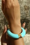 Maalicious Jewelry_Blue Circus Elephant Gold Plated Bracelet _at_Aza_Fashions