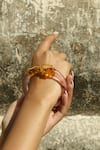 MAALICIOUS JEWELRY_Pink Elephant Glass Bangle _at_Aza_Fashions
