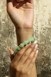 MAALICIOUS JEWELRY_Green Sona Glass Bangle _at_Aza_Fashions