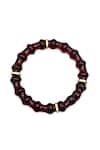 Shop_MAALICIOUS JEWELRY_Brown Sona Glass Bangle _at_Aza_Fashions