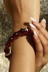 MAALICIOUS JEWELRY_Brown Sona Glass Bangle _Online_at_Aza_Fashions