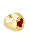 MAALICIOUS JEWELRY_Gold Plated Heart Enamel Ring _Online_at_Aza_Fashions
