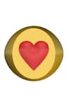 Buy_MAALICIOUS JEWELRY_Gold Plated Heart Enamel Ring _Online_at_Aza_Fashions
