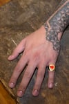 Buy_MAALICIOUS JEWELRY_Gold Plated Heart Enamel Ring _at_Aza_Fashions