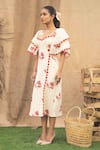 Shop_Kalakaari By Sagarika_Off White Cotton Embroidery Square Neck Floral Maxi Dress _Online_at_Aza_Fashions