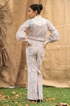 Shop_Kalakaari By Sagarika_Multi Color Cotton Embroidery Collared Designer Coraline Print Pant Set _at_Aza_Fashions