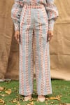Kalakaari By Sagarika_Multi Color Cotton Embroidery Collared Designer Coraline Print Pant Set _at_Aza_Fashions