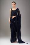 Buy_Mint N Oranges_Blue Georgette Sequins Designer Pure Saree _Online_at_Aza_Fashions