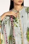Buy_RANNA GILL_Green Modal, Satin Round Neck Vista Co-ord Set _Online_at_Aza_Fashions