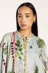 Buy_RANNA GILL_Green Modal, Satin Round Neck Vista Co-ord Set 