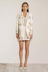 Buy_RANNA GILL_Ivory Crepe Embroidery Collared Floral Jacket _Online_at_Aza_Fashions