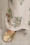 Shop_RANNA GILL_Gray Georgette Embroidery, Sequins Collared Blossom Co-ord Set _Online_at_Aza_Fashions