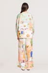 Shop_RANNA GILL_Multi Color Linen, Viscose Collared, Button-down Neck Elysia Shirt _at_Aza_Fashions